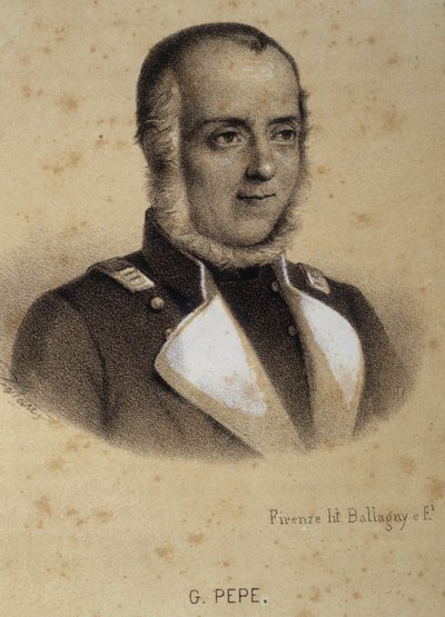 Retrato de Guglielmo Pepe (1783 - 1855) de Unknown artist