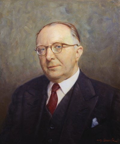 Retrato de Guido Ucelli, fundador del Museo Nacional de Ciencia y Tecnología Leonardo da Vinci de Milán de Unknown artist