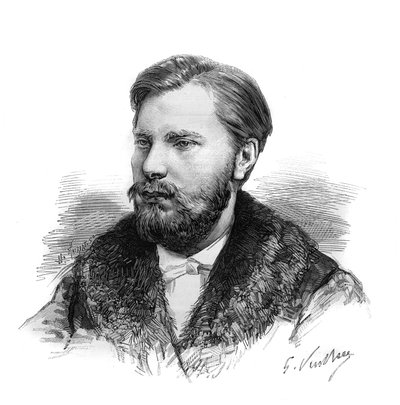 Retrato de Guillaume Alexandre (Guillaume-Alexandre) Príncipe de Orange que murió en 1884. Grabado en "Le Monde Illustré" de Unknown artist