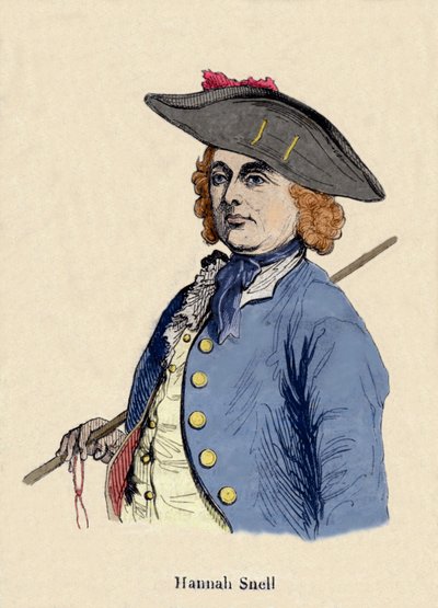 Retrato de Hannah Snell (1723-1792) soldado femenina, fue una inglesa que tomó el papel de un hombre para convertirse en soldado de Unknown artist