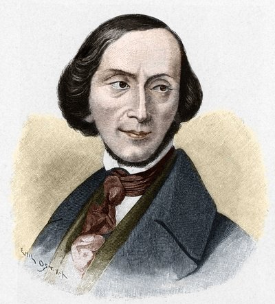 Retrato de Hans Christian Andersen (1805-1875), escritor danés de Unknown artist