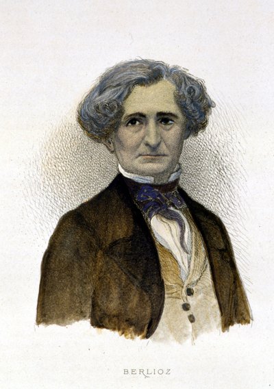 Retrato de Hector Berlioz (1803-1869) - grabado de Unknown artist