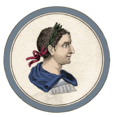 Retrato de Heliogábalo o Elagábalo (Varius Avitus Bassianus) (v. 203-222), emperador romano de 218 a 222 bajo el nombre de Marco Aurelio Antonino. Grabado del siglo XIX. de Unknown artist