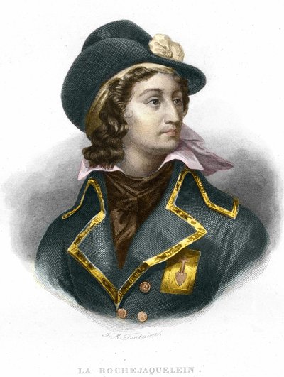Retrato de Henri du Vergier, Conde de La Rochejaquelein, grabado de 1854 de Unknown artist
