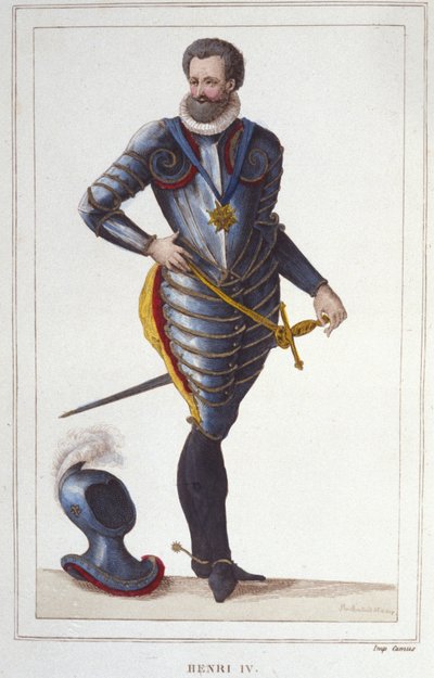 Retrato de Enrique IV (1553-1610), Rey de Francia Grabado de 1830 de Unknown artist