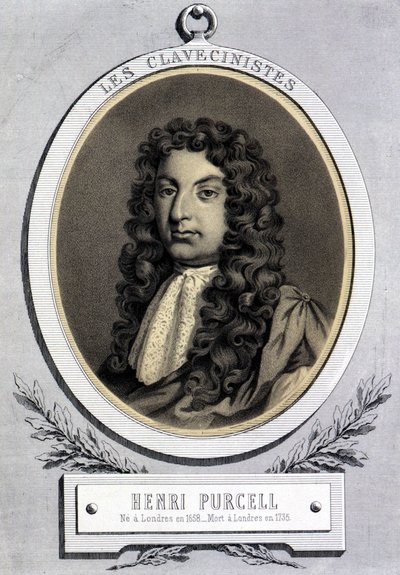 Retrato de Henry Purcell (1659 - 1695), compositor británico de Unknown artist