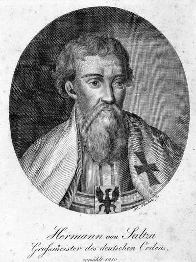 Retrato de Hermann von Salza (1170 - 1239), Gran Maestre de la Orden de los Caballeros Teutónicos de Unknown artist