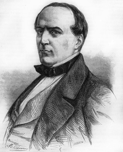 Retrato de Hippolyte Fortoul (1811-1856). Ministro de Marina y Ministro de Instrucción Pública. Grabado de 1866. de Unknown artist