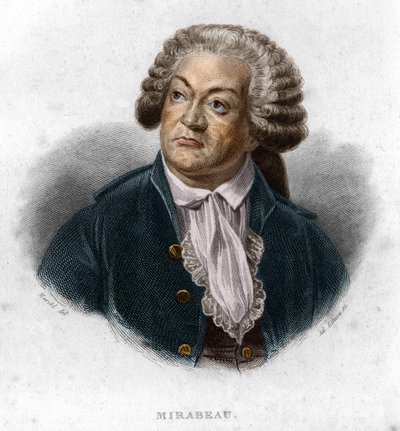 Retrato de Honoré Gabriel Riqueti, Conde de Mirabeau (1749-1791), político francés de Unknown artist