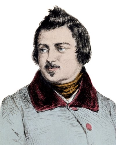 Retrato de Honoré de Balzac (1799-1850) escritor inglés - grabado de Unknown artist