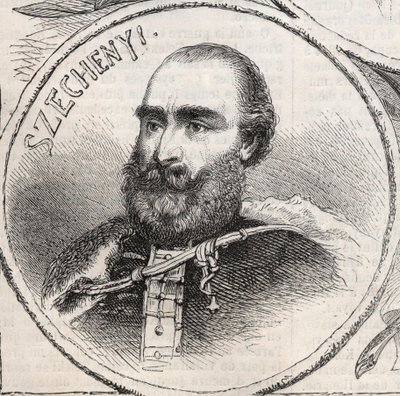 Retrato de István Széchenyi (1791-1860), político húngaro - Grabado de “El Mundo Ilustre” de Unknown artist