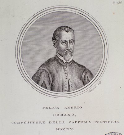 Retrato del compositor italiano Felice Anerio de Unknown artist