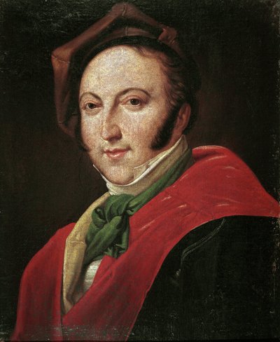 Retrato del compositor italiano Gioacchino Rossini (óleo sobre lienzo) de Unknown artist