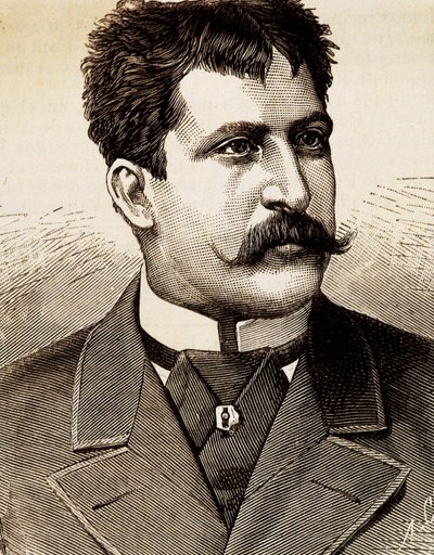 Retrato del cantante lírico italiano Mattia Battistini (1857-1928). Grabado del siglo XIX. de Unknown artist
