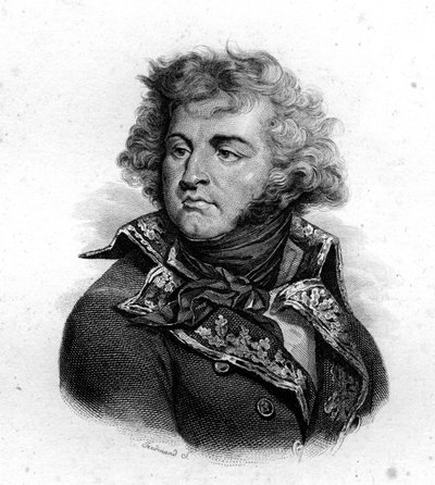 Retrato de J.B. Kleber, nacido en 1754, asesinado en 1800, grabado del siglo XIX de Unknown artist