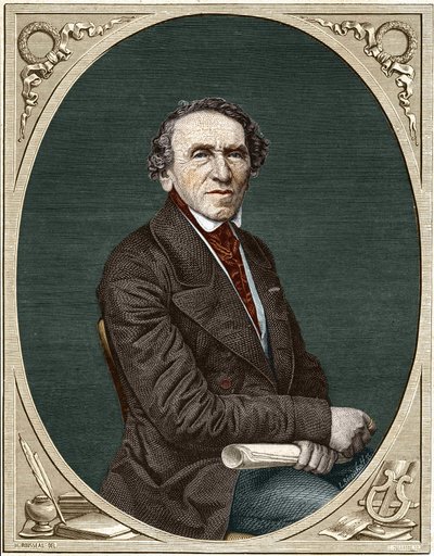 Retrato de Jakob Liebmann Meyerbeer (1791-1864), compositor alemán de Unknown artist