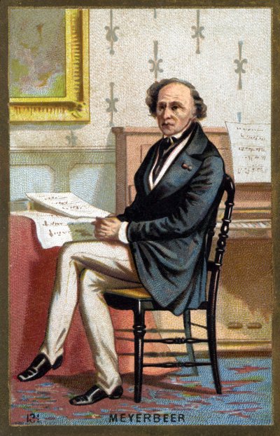 Retrato de Jakob Liebmann Meyerbeer (1791-1864), compositor alemán. de Unknown artist