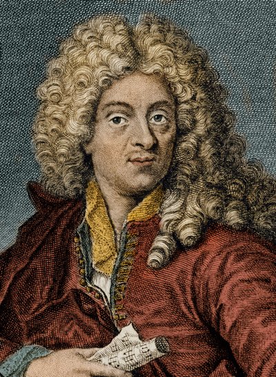 Retrato de Jean-Baptiste Lully grabado siglo XIX - Retrato de Jean Baptiste (Lully (Giovanni Battista Lulli) (1632-1687) de Unknown artist