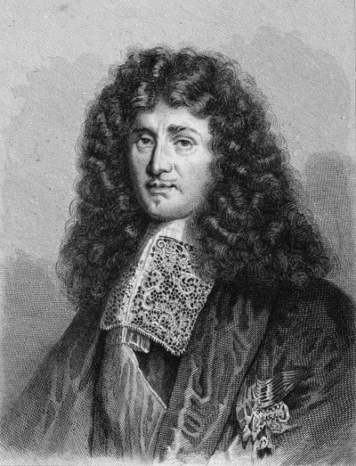 Retrato de Jean Baptiste Colbert (1619-1683), político francés - en “Histoire des Français” de Lavallée, grabado, s.d. de Unknown artist