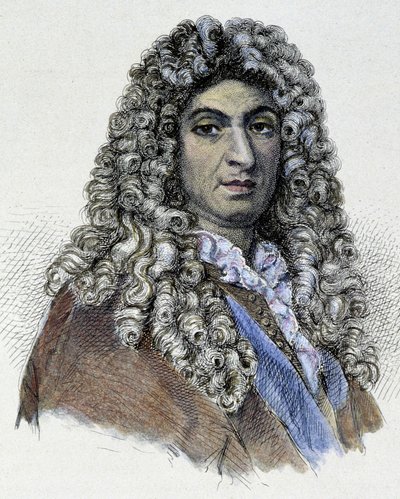 Retrato de Jean Baptiste Lully (Giovanni Battista Lulli) (1632-1687) - grabado de Unknown artist