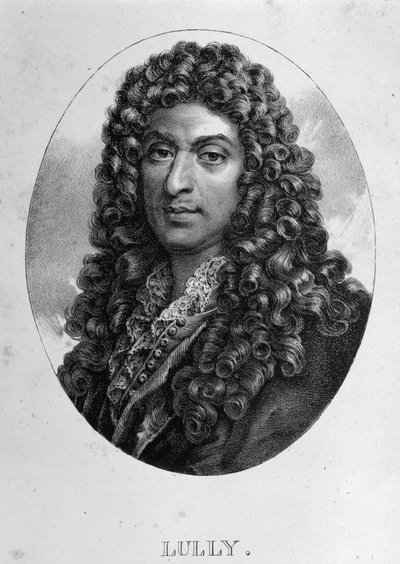 Retrato de Jean Baptiste Lully (Giovanni Battista Lulli) (1632-1687), compositor francés de origen italiano. Grabado siglo XIX. de Unknown artist