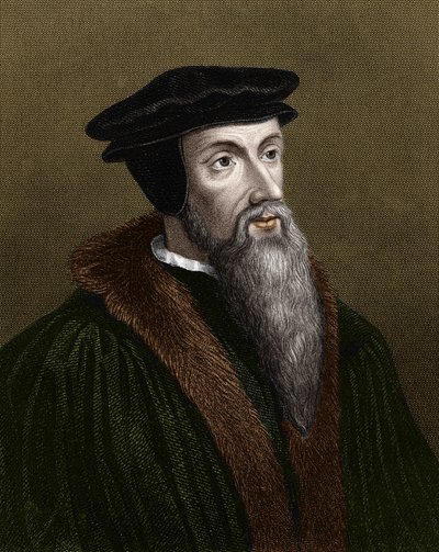 Retrato de Jean Calvin (1509-1564), reformador religioso y escritor francés. de Unknown artist