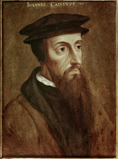 Retrato de Jean Calvin, reformador y escritor francés de Unknown artist