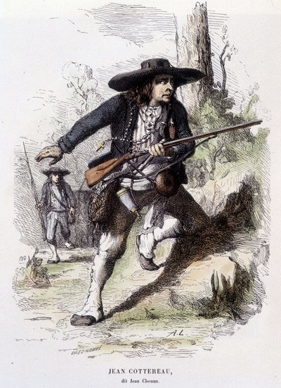 Retrato de Jean Cottereau, llamado Jean Chouan (1757-1794), líder de la insurrección en Baja Maine en 1793 - grabado de Unknown artist
