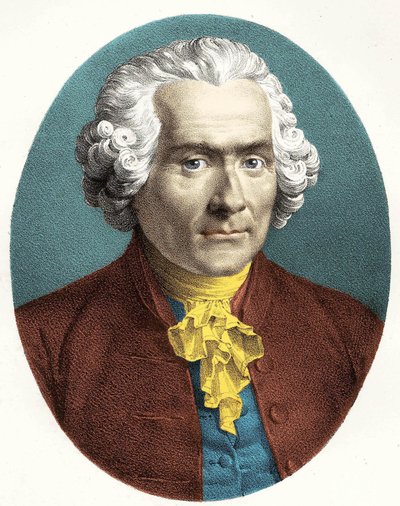 Retrato de Jean Jacques Rousseau (1712-1778). de Unknown artist