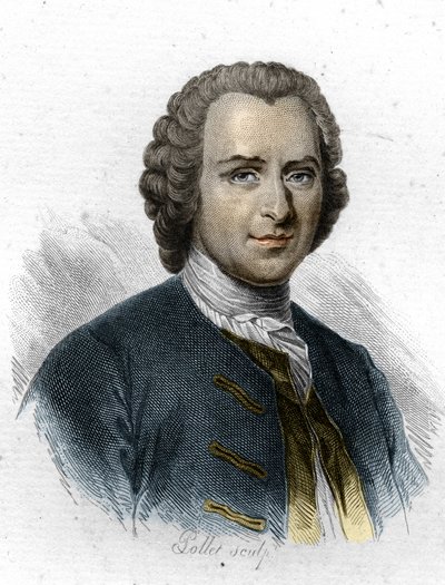Retrato de Jean Jacques Rousseau, grabado del siglo XIX de Unknown artist