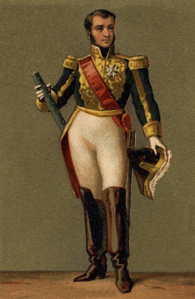 Retrato de Jean Lannes, Duque de Montebello (1769-1809), Mariscal de Francia. Cromolitografía del siglo XIX de Unknown artist