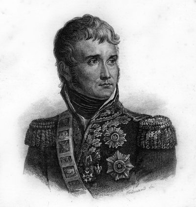 Retrato de Jean Lannes, Duque de Montebello (1769 - 1809) Mariscal de Francia, grabado del siglo XIX de Unknown artist