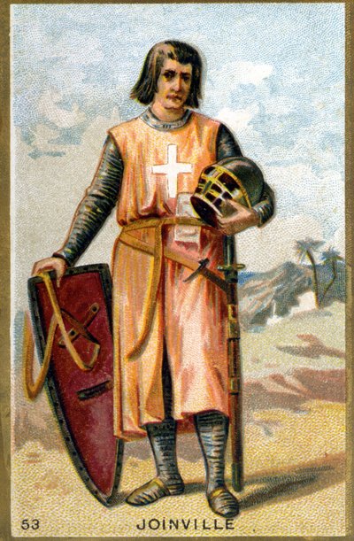 Retrato de Jean de Joinville (1225 - 1317) cronista francés. Cromolitografía del siglo XIX de Unknown artist