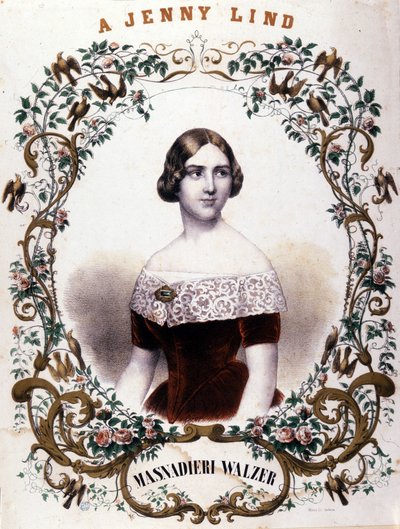 Retrato de Jenny Lind (1820-1887), cantante sueca. de Unknown artist
