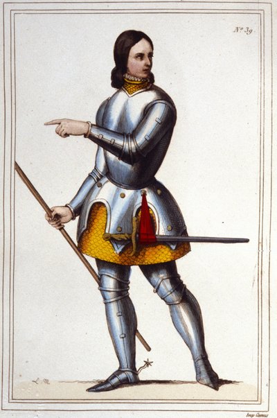Retrato de Juana de Arco (1412-1431), heroína francesa grabado de 1830 de Unknown artist
