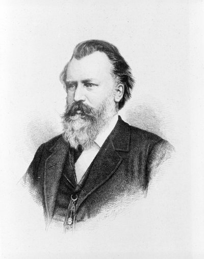 Retrato de Johannes Brahms (1833 - 1897) de Unknown artist