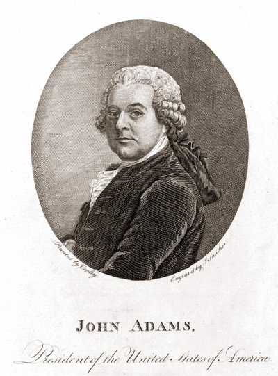 Retrato de John Adams (1735 - 1826), 2º Presidente de los Estados Unidos (1797 - 1801). Grabado s.d. siglo XIX. de Unknown artist