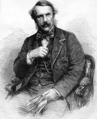 Retrato de John Laird Mair Lawrence, administrador británico (1811-1879). Gobernador de la India inglesa; Grabado de 1864 de Unknown artist