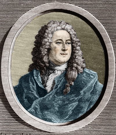 Retrato de John Law (1671 - 1729), financiero escocés que causó la bancarrota en 1720 (Evento de la calle Quincampoix) de Unknown artist