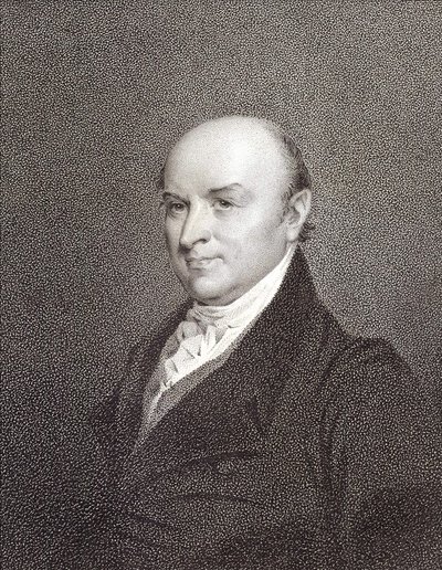 Retrato de John Quincy Adams (1767 - 1848), hijo del Presidente John Adams y Presidente de los Estados Unidos (1825 - 1829). Grabado s.d. siglo XIX de Unknown artist
