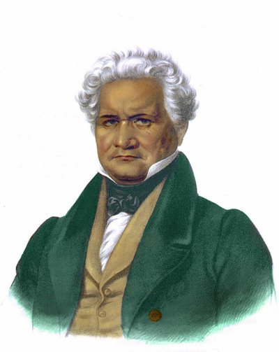 Retrato de John Ridge, grabado 1838 de Unknown artist