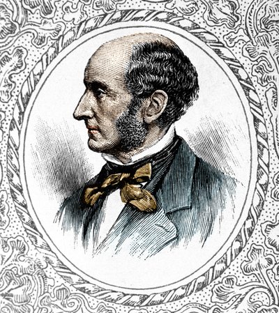 Retrato de John Stuart Mill. Filósofo y economista británico 1806 a 1873 de Unknown artist