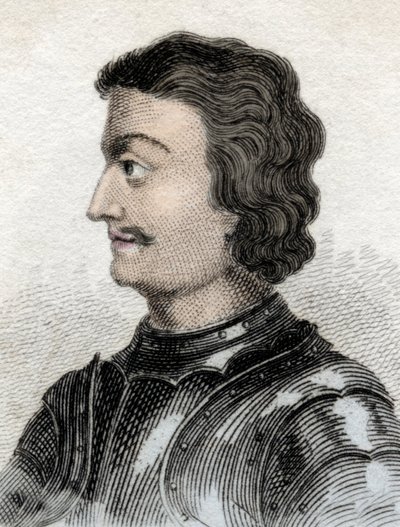 Retrato de Juan de Escocia o Juan de Balliol (ca. 1248-ca. 1315), Rey de Escocia. Grabado del siglo XIX. de Unknown artist
