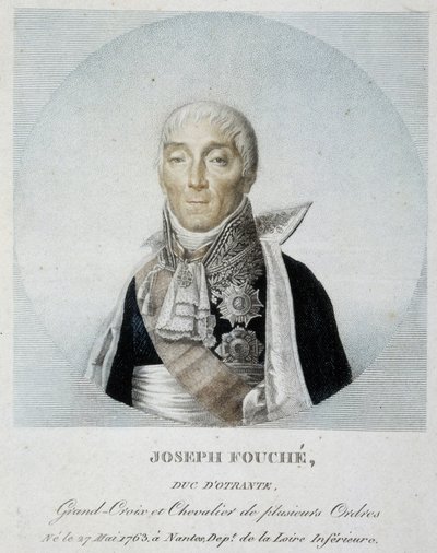 Retrato de Joseph Fouché, Duque de Otranto, Gran Cruz y Caballero de varias órdenes de Unknown artist