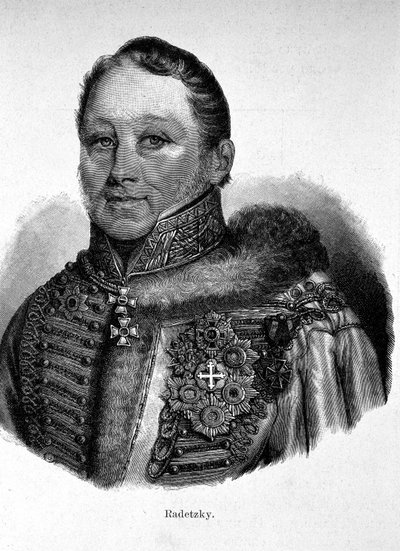 Retrato de Joseph Radetzky, Conde von Radetz (1766 - 1858), Feld-Mariscal austriaco de Unknown artist