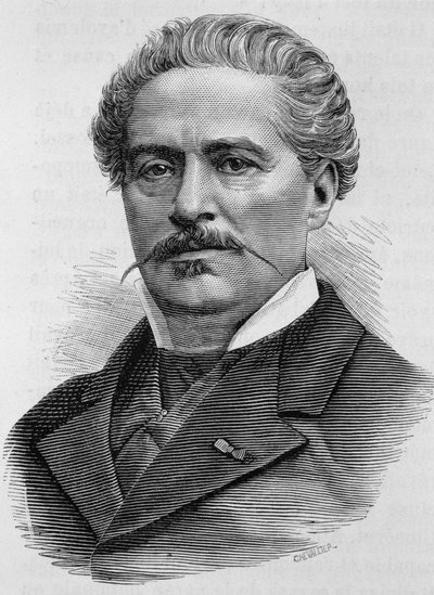 Retrato de Jules Ducatel. Grabado del siglo XIX. de Unknown artist