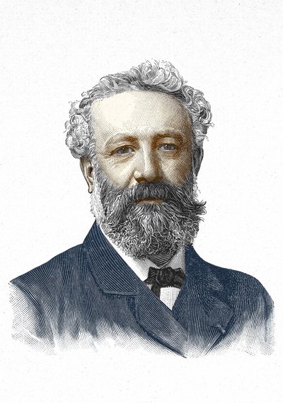 Retrato de Jules Verne. Grabado del siglo XIX. de Unknown artist