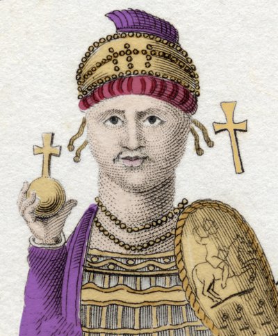 Retrato de Justiniano I (El Grande) (Flavius Petrus Sabbatius Justinianus). 482 - 565. Emperador Romano de Oriente. de Unknown artist