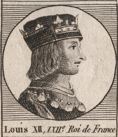 Retrato del Rey Luis XII (1462-1515) - grabado de “Instruction sur l