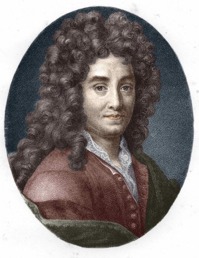 Retrato de La Bruyère. Grabado del siglo XIX. de Unknown artist